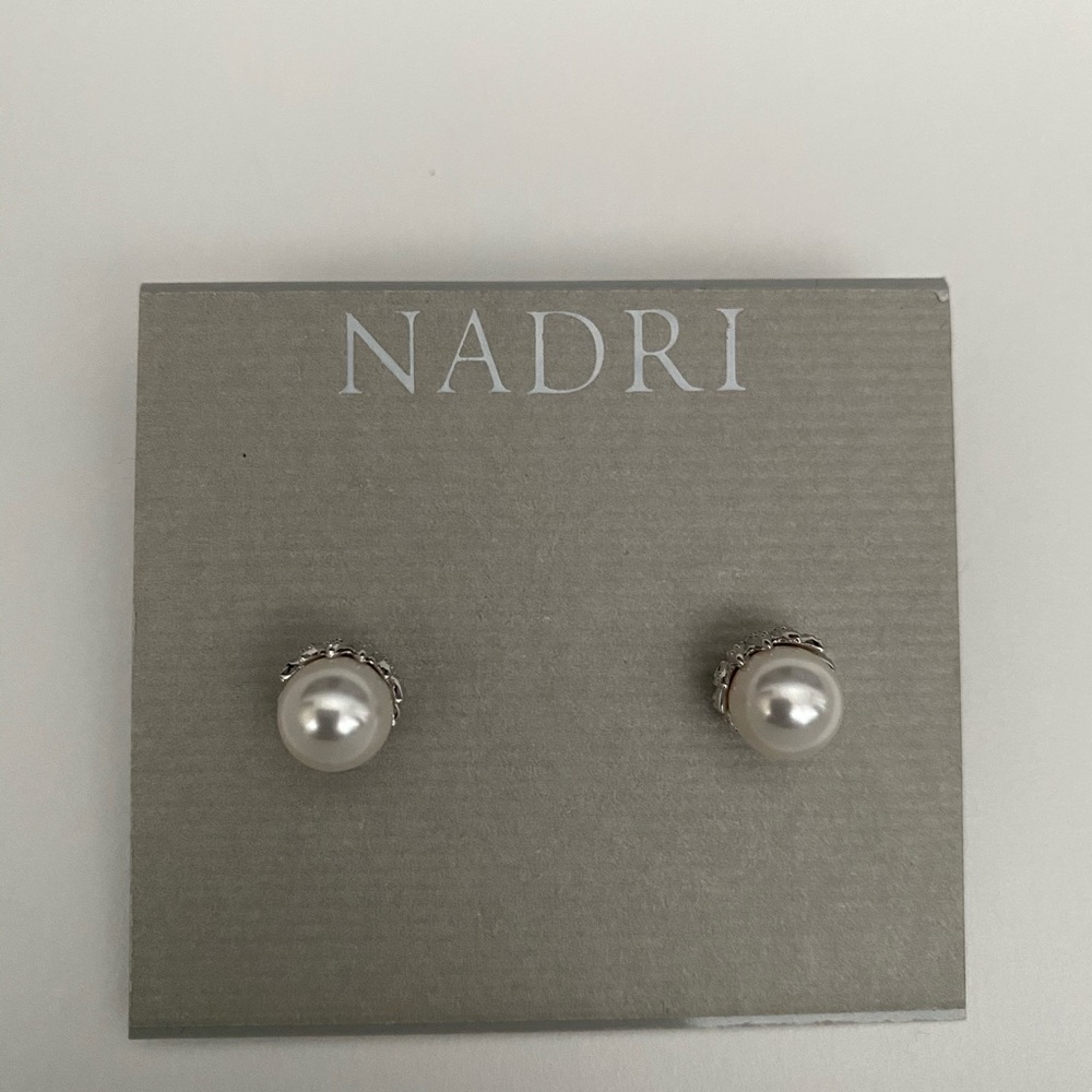 Nadri peal earrings